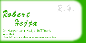 robert hejja business card